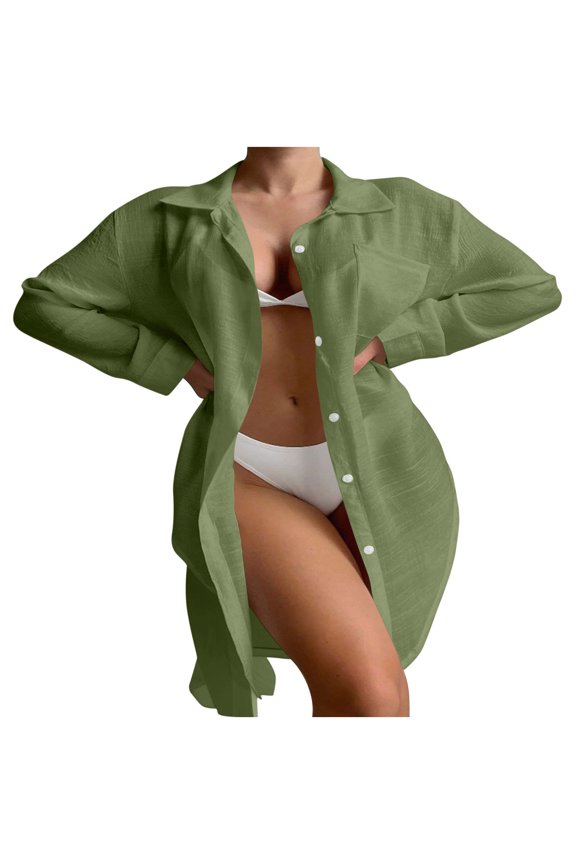 Womens Cover Up Jacket Long Sleeve Open Front Sun Protection Cover Ups Summer Beach Vacation Cardigans