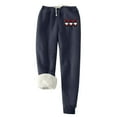 thumbnail image 1 of qelini Womens Fleece Sweatpants Joggers Elastic Waist Pants Baggy Warm Pants Dressy Gym Trousers with Pockets, 1 of 3
