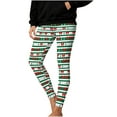 thumbnail image 1 of Riecok Womens Graphic Leggings Christmas Stretchy High Waisted Pants Striped Printed Fall Leggings Athletic Yoga Pants, 1 of 8