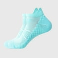 thumbnail image 1 of Riecok Womens Running Socks Lightweight Cushioned Non Slip Grip Crew Ankle Socks Short Low Cut Stretched Soft Comfortable Socks for Everyday Wear, 1 of 4