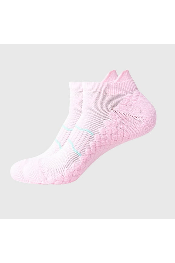 Womens Running Socks Lightweight Cushioned Non Slip Grip Crew Ankle Socks Short Low Cut Stretched Soft Comfortable Socks for Everyday Wear