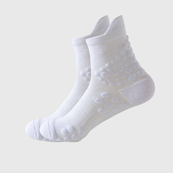 Riecok Womens Running Socks Lightweight Cushioned Non Grip Crew Socks Mid Calf Stretched Athletic Socks for Everyday Wear