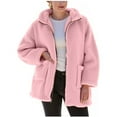 thumbnail image 1 of Riecok Womens Winter Jackets Plus Size Long Sleeve Jackets Zip Up Coats with Pockets Solid Color Baggy Stylish Clothes, 1 of 6