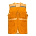 thumbnail image 1 of Riecok Work Vest for Men Sleeveless Jackets Lightweight Zip up Coats with Multiple Pockets Casual Outerwear for Fishing, 1 of 4