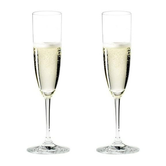 Riedel 6.4 Fluid Ounce Vinum Cuvee Wine Flute Crystal Glass, Set of 2