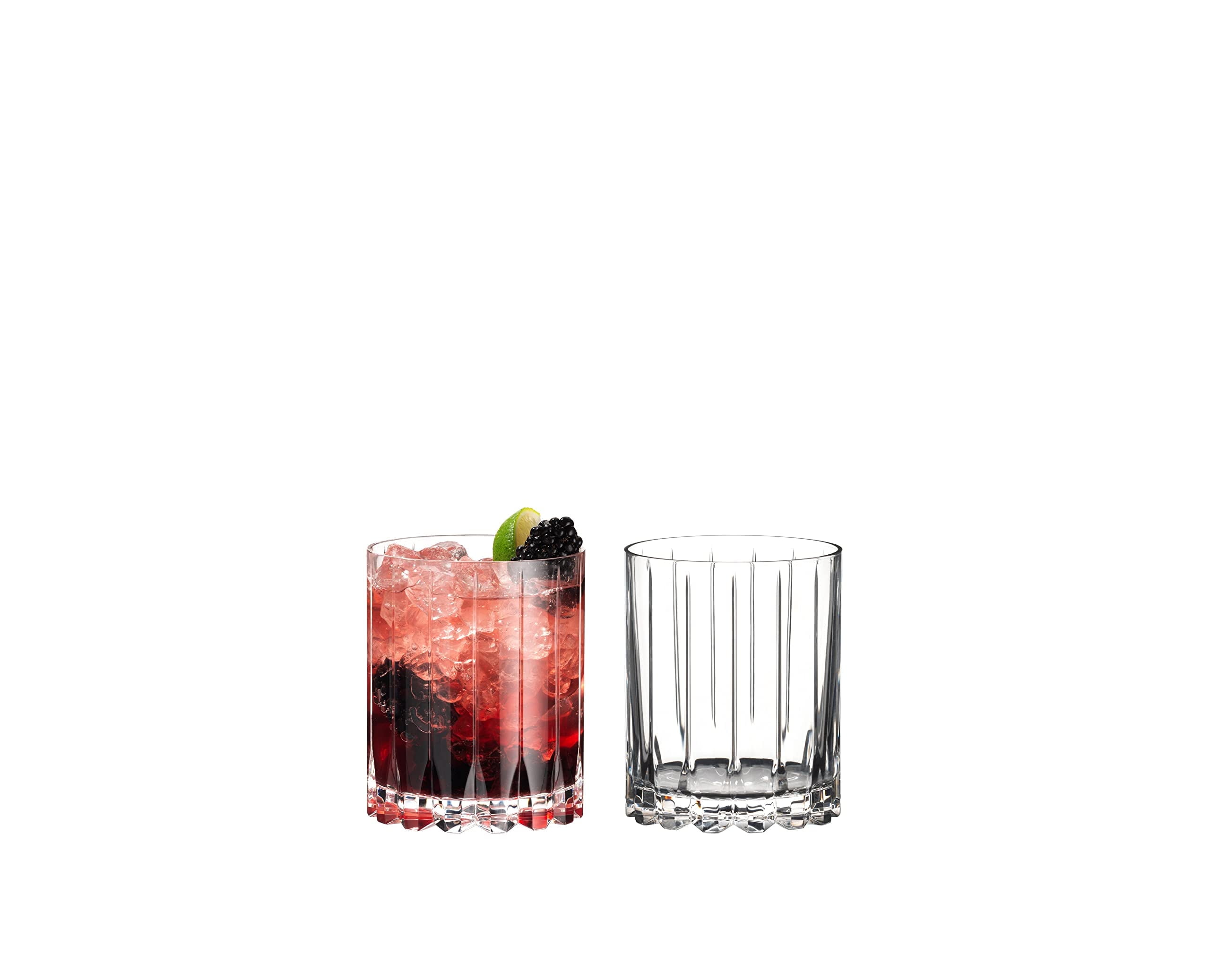 Riedel Clear Fine Crystal Double Rocks Glass Set of 2