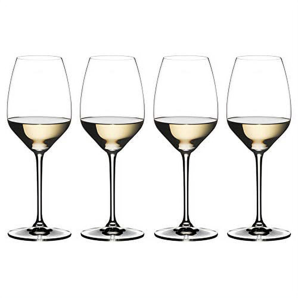 Clear Crystal Diamond-Shaped Riesling Wine Glass Set of 4