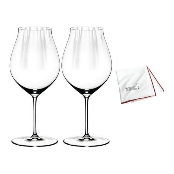 Riedel Performance Pinot Noir Wine Glass (2-Pack) with Polishing Cloth
