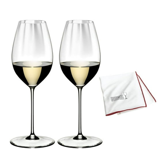 Riedel Performance Sauvignon Blanc Glass (15 oz, 2-Pack) with Polishing Cloth