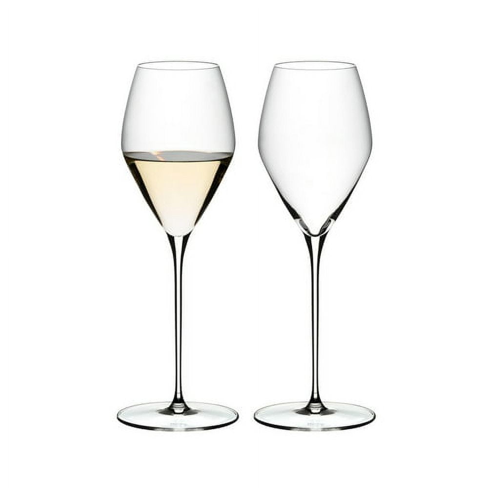 Elegant Clear Glass Wine Goblets Set of 2