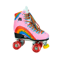 thumbnail image 1 of Riedell Quad Outdoor Roller Skates - Moxi Rainbow Rider (Pink Heart, 6 Medium), 1 of 4