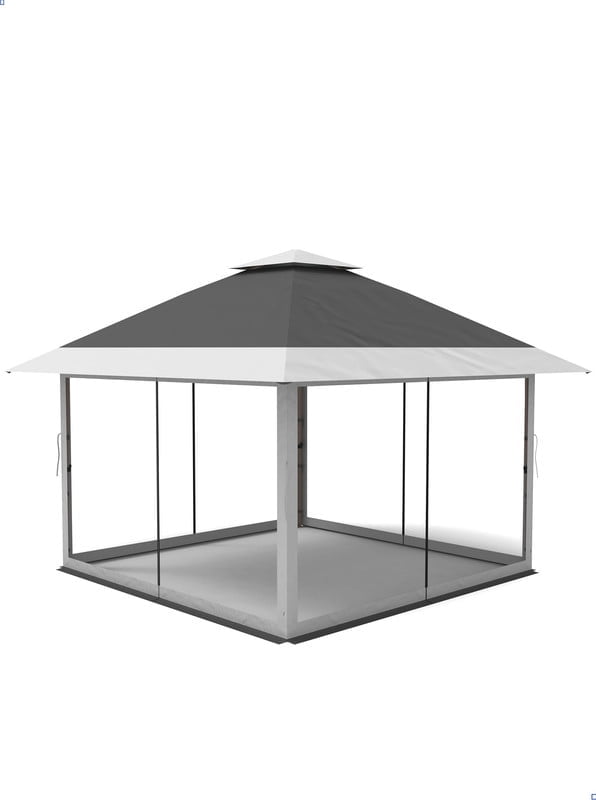 Riedhoff 12'x12' Pop up Gazebo,Outdoor Canopy Shelter with 4 Stanbags for Garden,Dark Gray