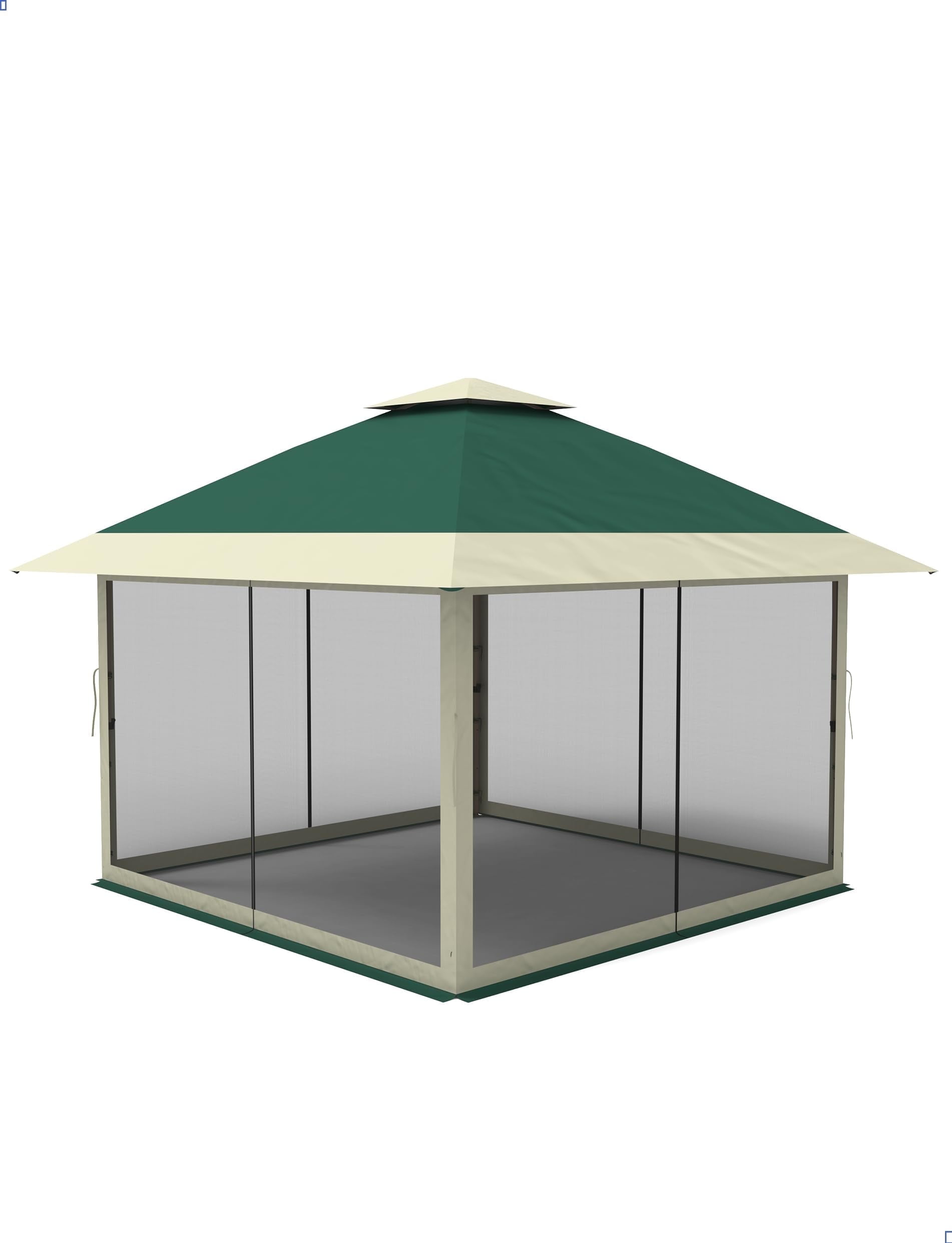 Riedhoff 12'x12' Pop up Gazebo,Outdoor Canopy Shelter with 4 Stanbags for Garden,Olive Green
