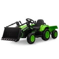thumbnail image 1 of Riedhoff 12V 3-in-1 Ride-On Tractor w/Trailer, Remote Control,LED Lights,Shovel Bucket,Green, 1 of 8