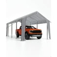 thumbnail image 1 of Riedhoff 13x25 ft Carport Replacement Canopy Cover,Resistant PE Fabric,Gray (Frame Not Included), 1 of 5