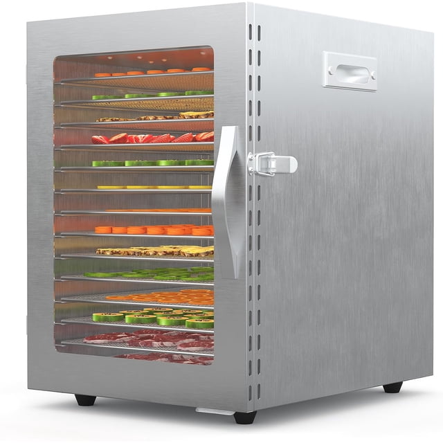 Riedhoff 14-Tray Commercial Food Dehydrator 1240W, 110V-120V, Silver ...