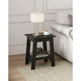 thumbnail image 1 of Riedhoff 2-Tier Wooden Storage Shelf, End Table, Bedside Table, 15.51" x 11.81" x 18.98", Black, 1 of 6