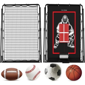 Riedhoff 2-in-1 Baseball Pitching Target and Rebound Net, 5 x 3.7 ft, Multi-color