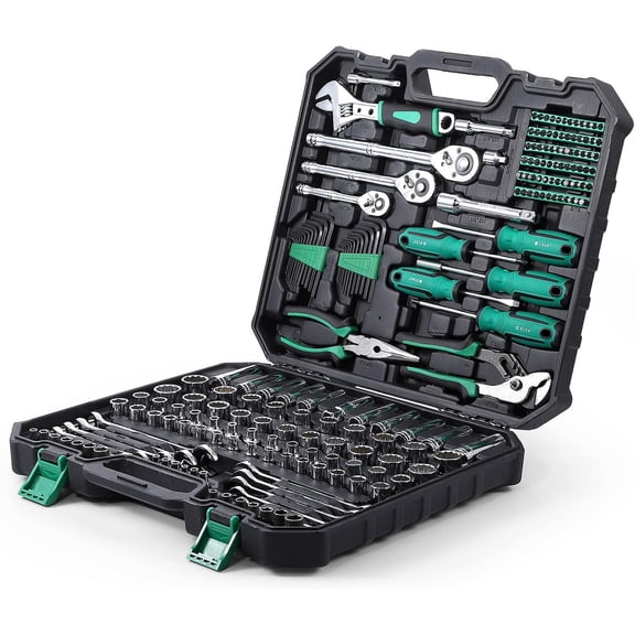 Riedhoff 213 Pieces Socket Wrench Set, with Storage Case, Multi-color