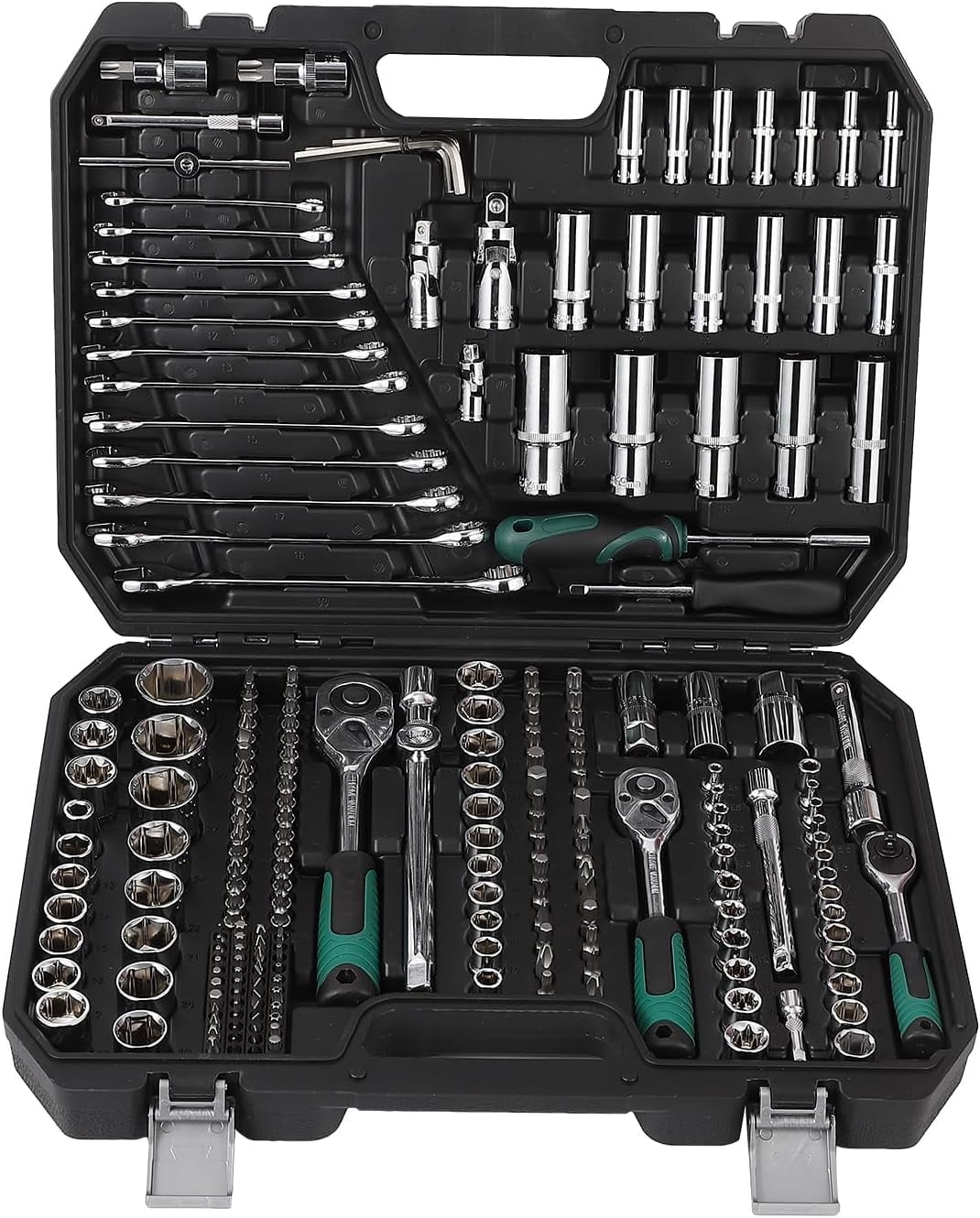 Riedhoff 216 Piece Mechanics Tool Set & Socket Set, Black - Walmart.com