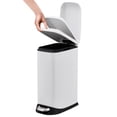 thumbnail image 1 of Riedhoff 3.2 Gallon Step Trash Can, Stainless Steel, Soft Close Pedal, Fingerprint Resistant, White, 1 of 9