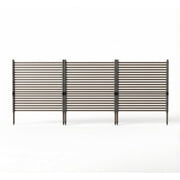 Riedhoff 3 Panel no-dig Privacy Screen, Metal Fence Screen 106 x 48 x 1.18, Light Brown