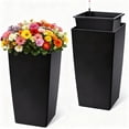 thumbnail image 1 of Riedhoff 30" Tall Rectangular Planter Pots with Water Level Monitor, Self-Watering, 2 Count, Black, 1 of 7