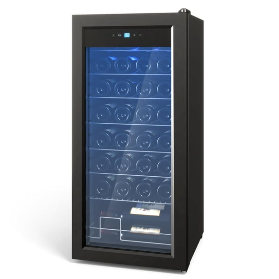 Riedhoff 32 Bottle Wine Cooler Refrigerator,With Precise Temperature Control and Child Safety Lock