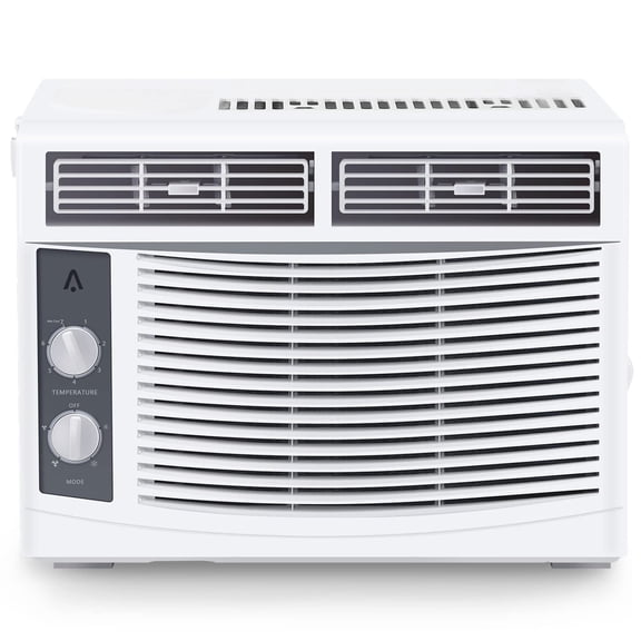 Goldensoil 5000 BTU Mounted Room 150 Sq. ft, Mechanical Control Panel AC Unit with Install Kit,White