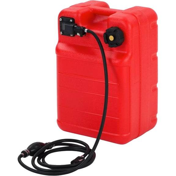 Riedhoff 6.3 Gallon Marine Tank, with Line and Hand Pump, 12 x 10 x 18", Red