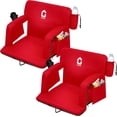 thumbnail image 1 of Riedhoff 6 Position Adjustable Stadium Bleacher Seats, 2 Count, 24.5 x 17.32 x 17.13", Red, 1 of 6