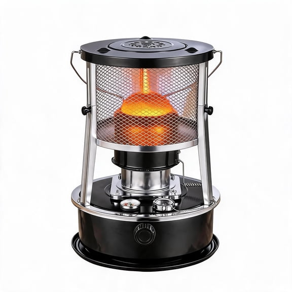 Riedhoff 9800 BTU Portable Kerosene Heater, with Stove Top, Black