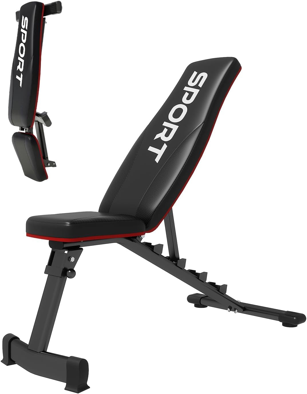 Riedhoff Adjustable Weight Bench for Full Body Workout, with 5 Positions, Black