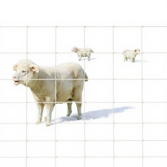 Riedhoff Farm Fence Panel 4 ft x 328 ft, 2.8 mm Thickness, Galvanized Wire Fencing, Silver