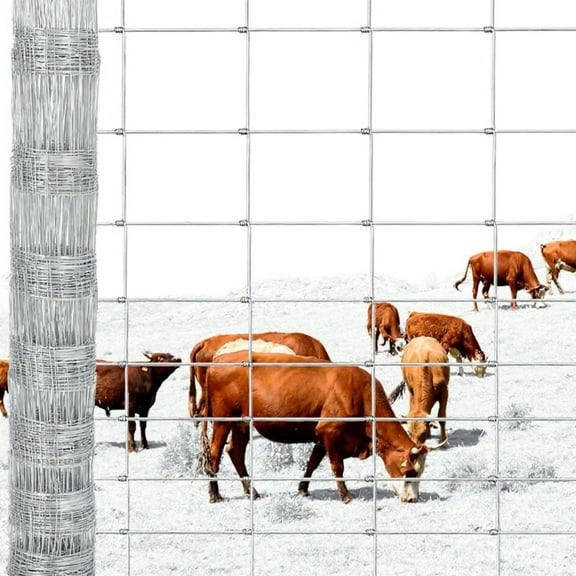 Riedhoff Farm Fence Panel 5 ft x 164 ft, Galvanized Wire Fencing, Silver