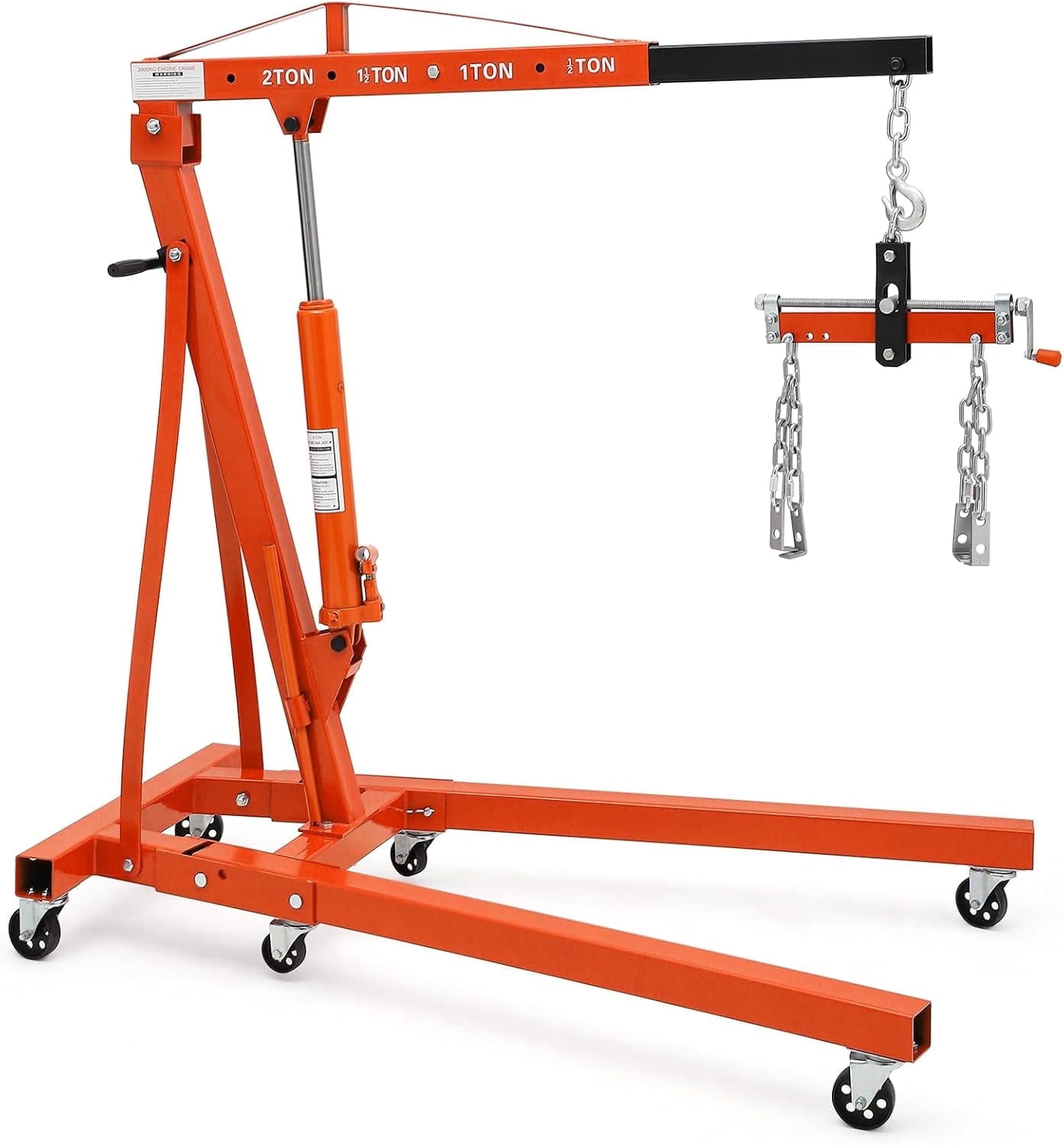 Riedhoff Folding Engine Hoist, Cherry Picker with Lever & 6