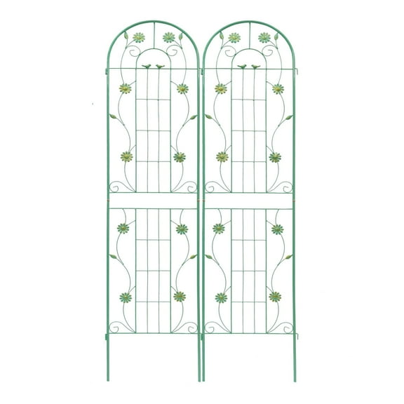 Riedhoff Garden Trellises, 86.6" x 40", Green Iron, 2 Counts