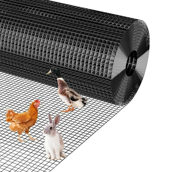 Riedhoff Hardware Cloth Fences, 19 Gauge, 1/2" Square Mesh Roll, 36" x 100', Black