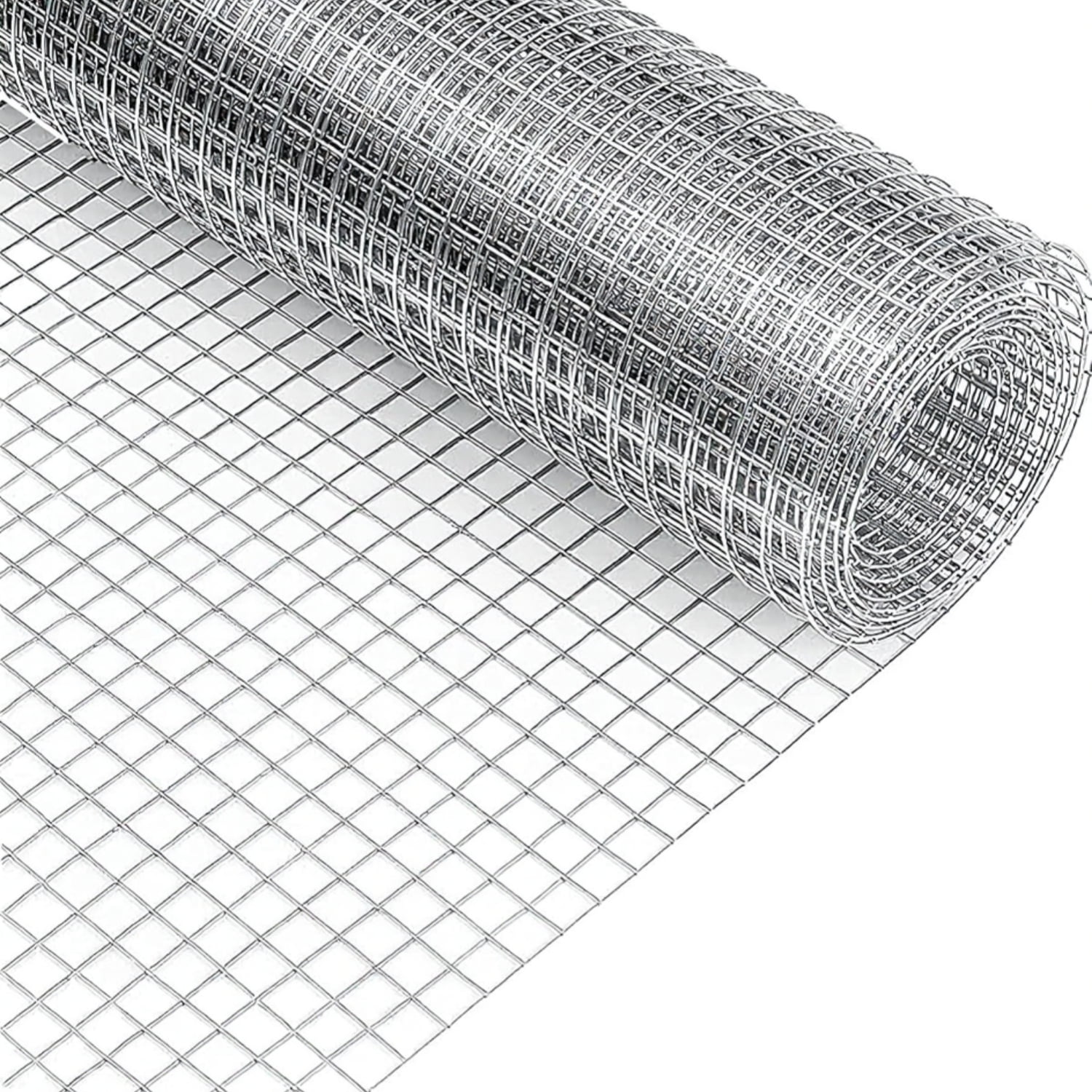 Riedhoff Hardware Cloth Fences, 19 Gauge, 1/2" Square Mesh Roll, 48" x 50', Silver