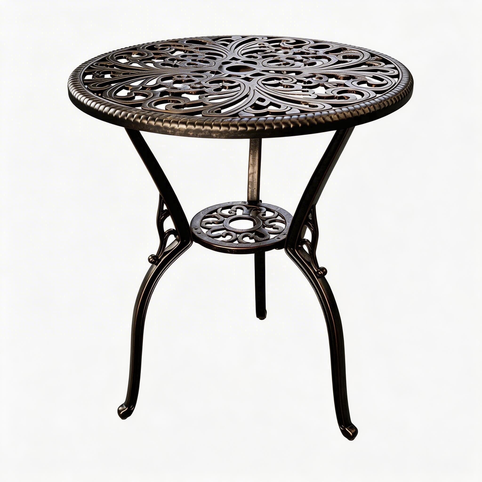 Riedhoff Outdoor Patio Dining Table with 1.85 inch Umbrella Hole, 23.2 ...