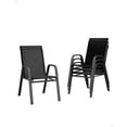 thumbnail image 1 of Goldensoil Patio Stackable Chairs Set of 4 with Breathable Textilene Fabric & Metal Frame, Black, 1 of 9