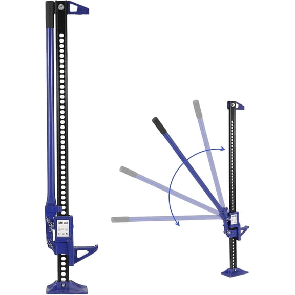 Riedhoff Ratcheting Off Road Utility Farm Lifting Jack, 3 Ton/6000 lb Capacity, 48 inch, Blue