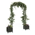 thumbnail image 1 of Riedhoff Span 47.2" Steel Garden Arch Trellis for Climbing Plants,Outdoor Garden Arbors and Arches, 1 of 7