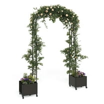 Riedhoff Span 47.2" Steel Garden Arch Trellis for Climbing Plants,Outdoor Garden Arbors and Arches