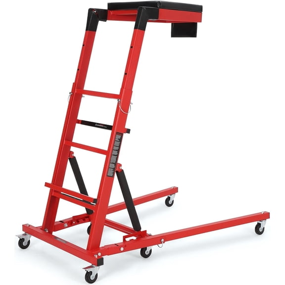 Riedhoff Top Automotive Creeper, Engine Creeper 48"-66" Adjustable Height, Red