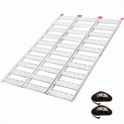 Goldensoil 76"x50" Tri-Fold Aluminum Ramp 1500lb - for ATV/UTV/Lawn Mower/Tractor/Motorcycles/Scooters