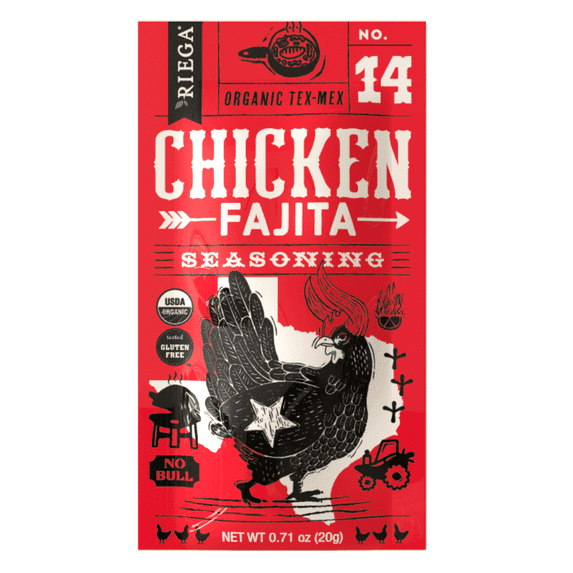 Riega Foods Organic Chicken Fajita Seasoning Mix, 1oz. - Pack of 8