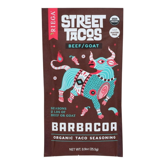 Riega Foods - Seasn Barbacoa Taco - Case of 8-.9 OZ