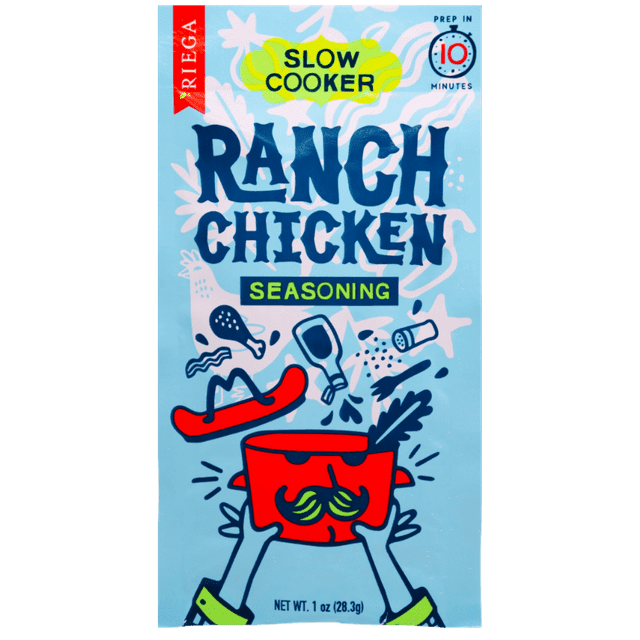 Riega Ranch Chicken Gluten-Free Slow Cooker Seasoning Mix, 1 Oz &ndash; Perfect for Easy Meals