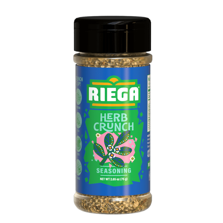 Riega Herb Crunch Shaker with Large-Cut Basil, Rosemary, and